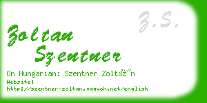 zoltan szentner business card